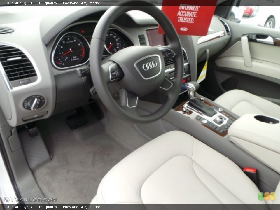 Limestone Gray Interior Photo for the 2014 Audi Q7 3.0 TFSI quattro #94653176