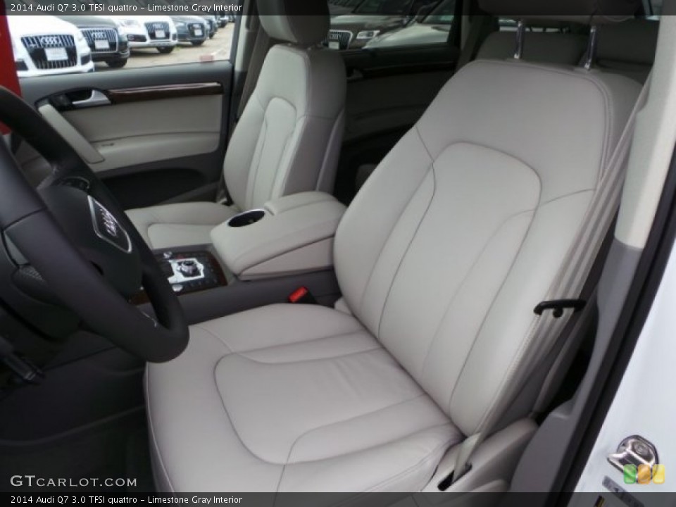 Limestone Gray 2014 Audi Q7 Interiors