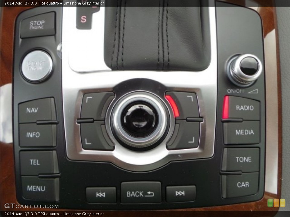 Limestone Gray Interior Controls for the 2014 Audi Q7 3.0 TFSI quattro #94653419