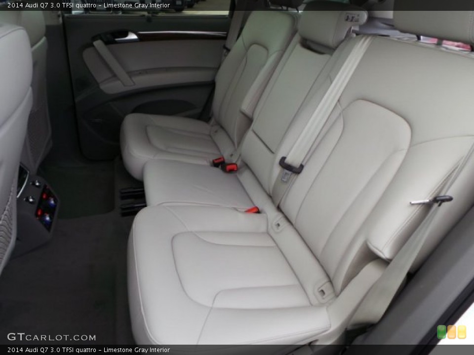 Limestone Gray Interior Rear Seat for the 2014 Audi Q7 3.0 TFSI quattro #94653503