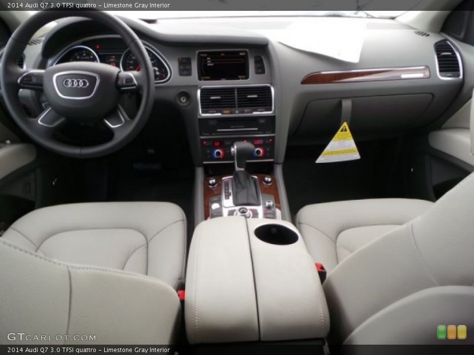 Limestone Gray Interior Dashboard for the 2014 Audi Q7 3.0 TFSI quattro #94653524