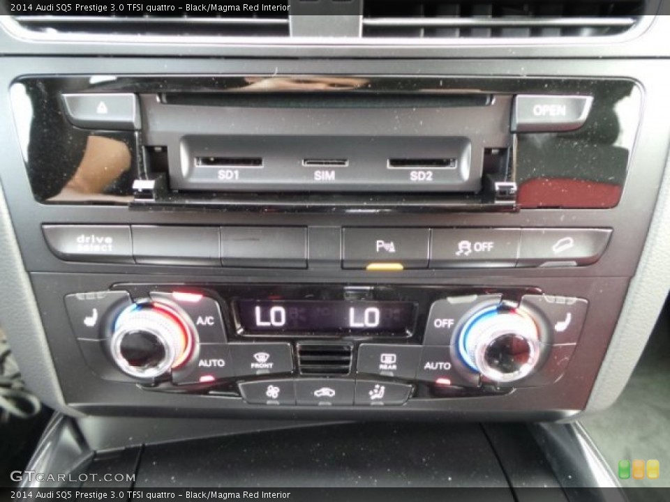 Black/Magma Red Interior Controls for the 2014 Audi SQ5 Prestige 3.0 TFSI quattro #94656584