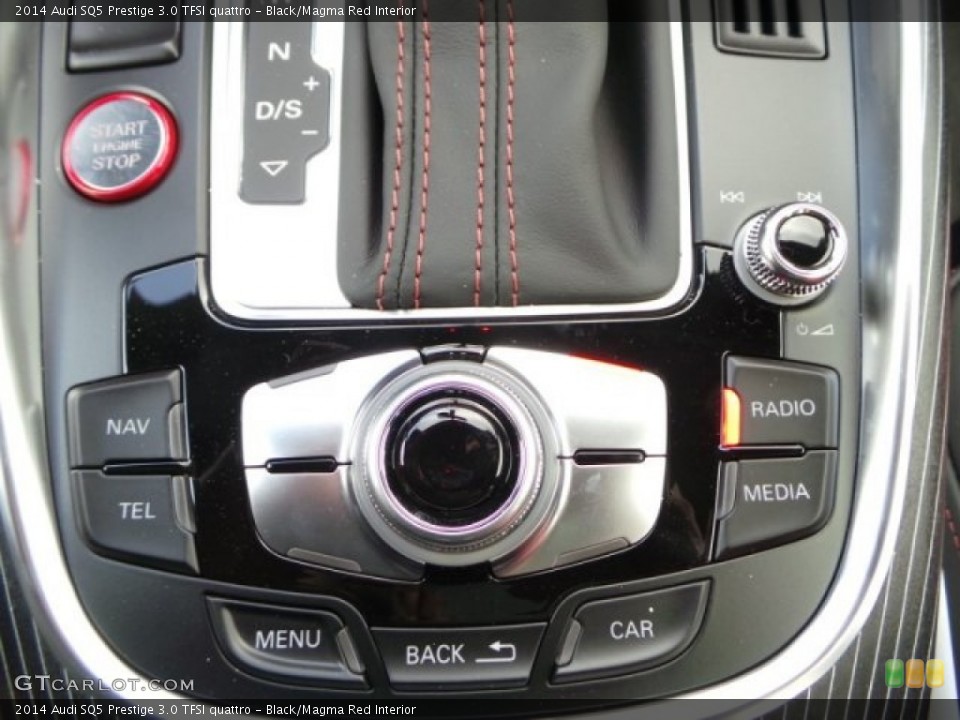 Black/Magma Red Interior Controls for the 2014 Audi SQ5 Prestige 3.0 TFSI quattro #94656605