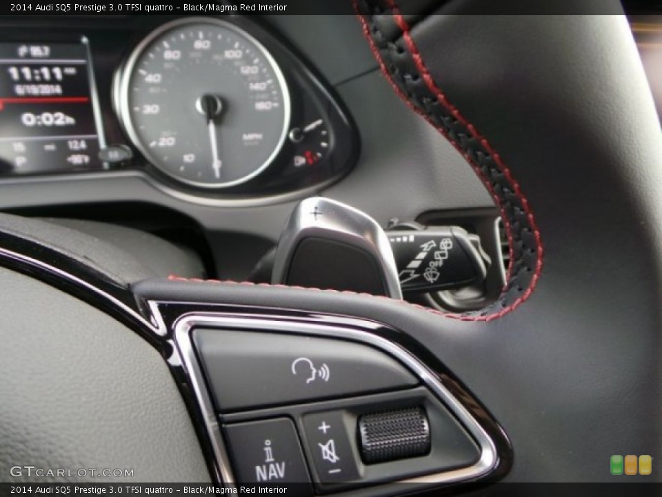 Black/Magma Red Interior Controls for the 2014 Audi SQ5 Prestige 3.0 TFSI quattro #94656639