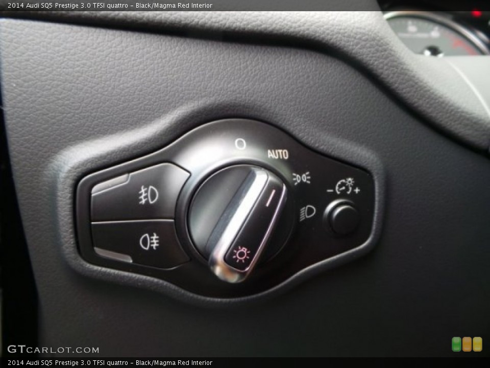 Black/Magma Red Interior Controls for the 2014 Audi SQ5 Prestige 3.0 TFSI quattro #94656653
