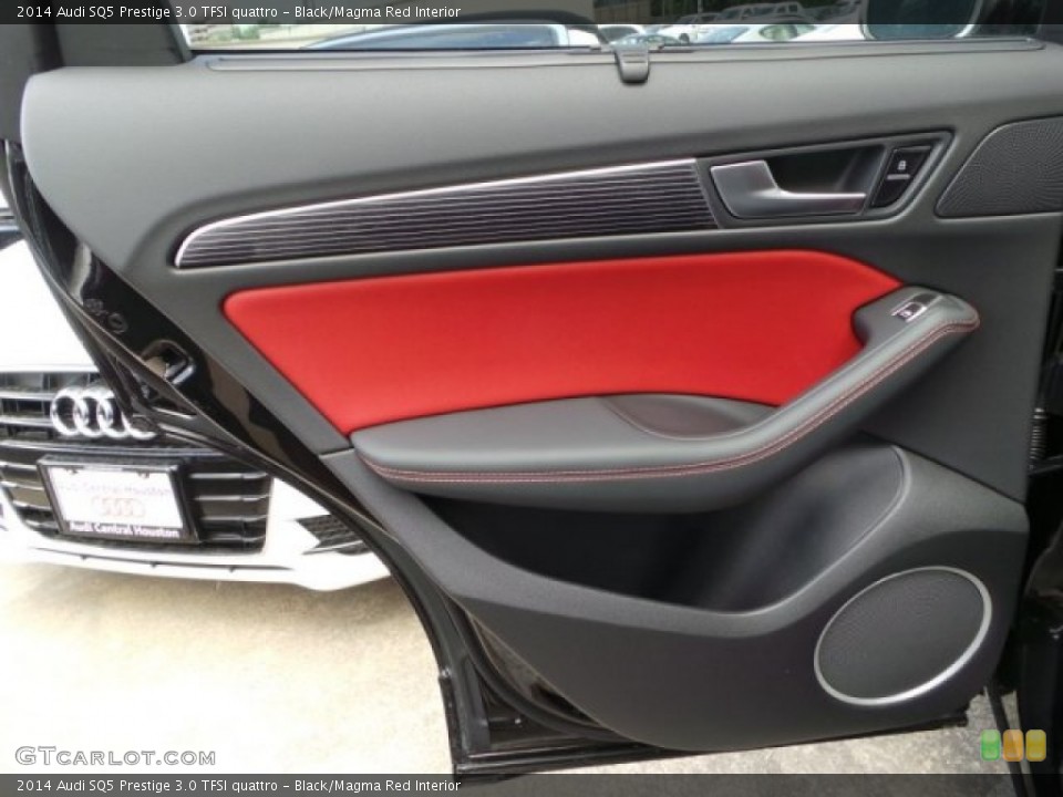 Black/Magma Red Interior Door Panel for the 2014 Audi SQ5 Prestige 3.0 TFSI quattro #94656674