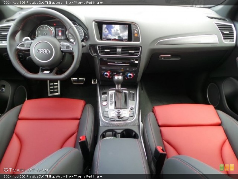 Black/Magma Red Interior Dashboard for the 2014 Audi SQ5 Prestige 3.0 TFSI quattro #94656734