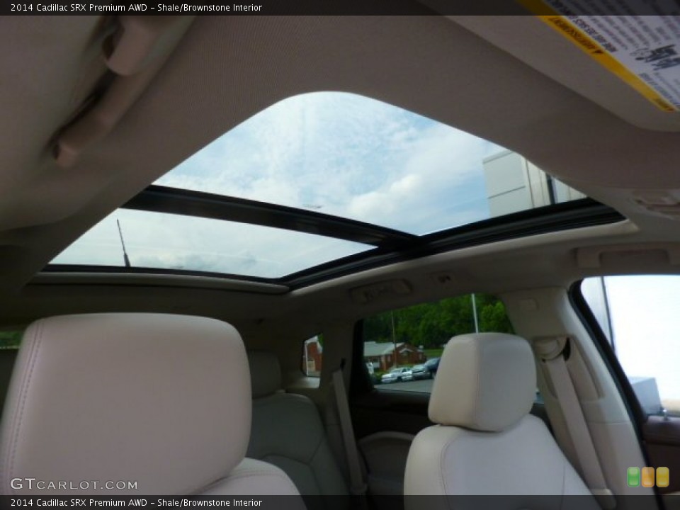 Shale/Brownstone Interior Sunroof for the 2014 Cadillac SRX Premium AWD #94659356