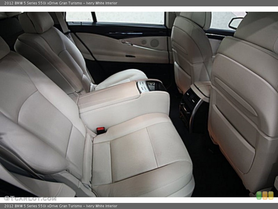 Ivory White Interior Rear Seat for the 2012 BMW 5 Series 550i xDrive Gran Turismo #94659386
