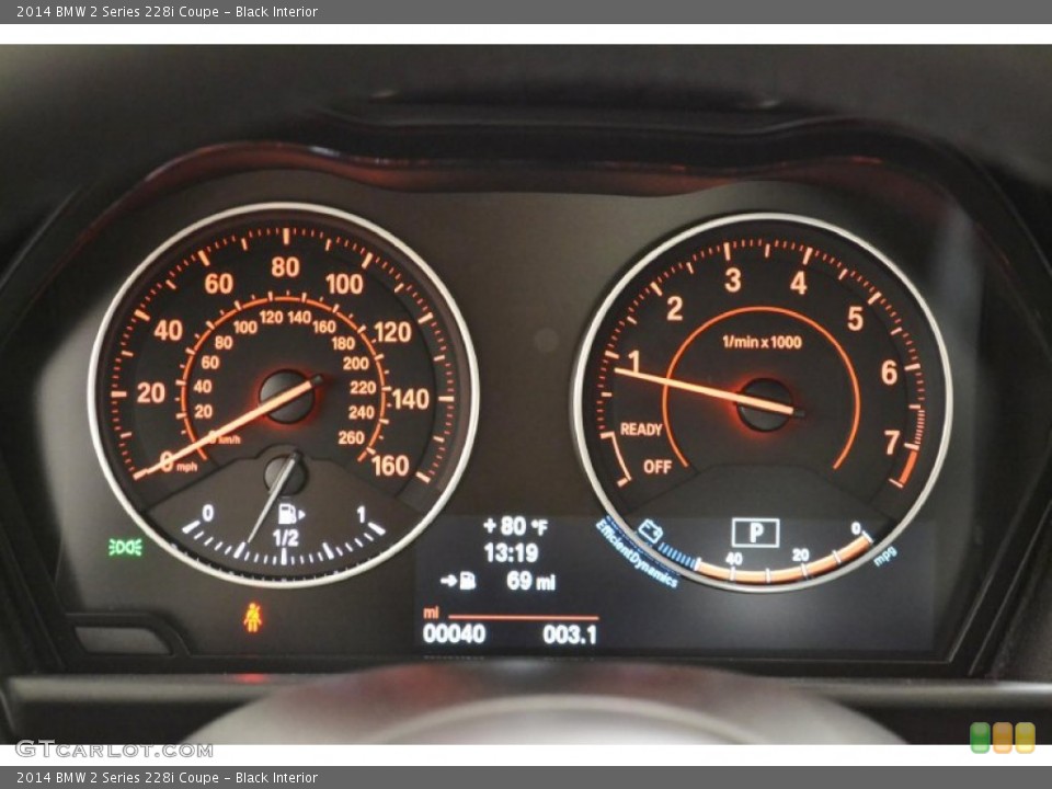 Black Interior Gauges for the 2014 BMW 2 Series 228i Coupe #94660808