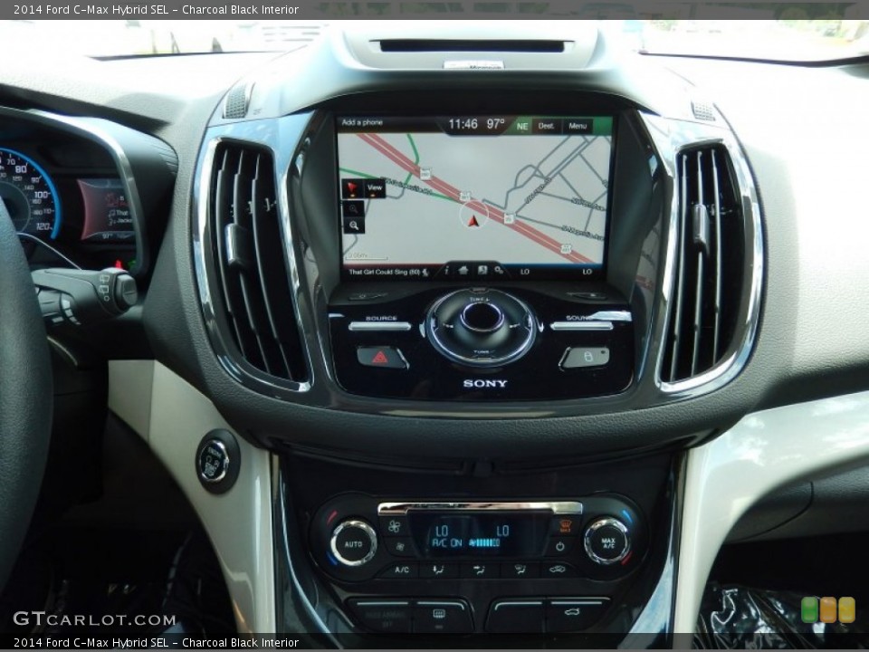 Charcoal Black Interior Controls for the 2014 Ford C-Max Hybrid SEL #94665731