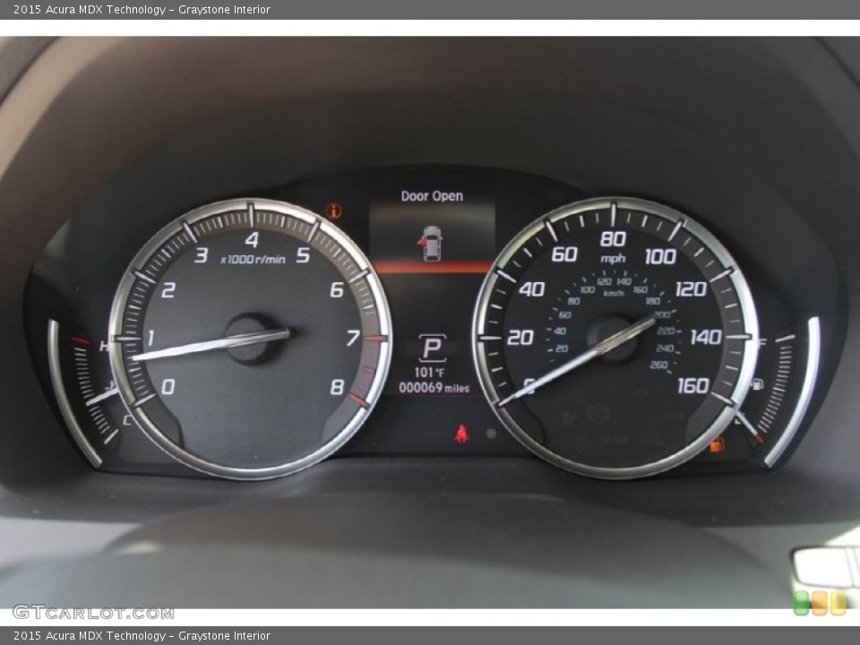 Graystone Interior Gauges for the 2015 Acura MDX Technology #94670753