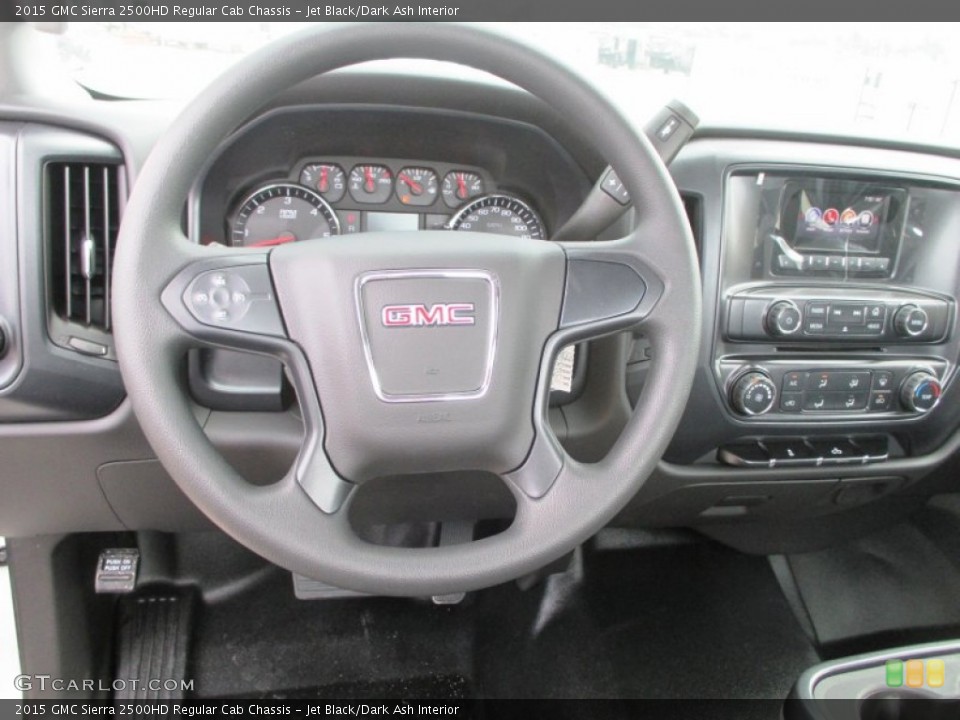 Jet Black/Dark Ash Interior Steering Wheel for the 2015 GMC Sierra 2500HD Regular Cab Chassis #94676891