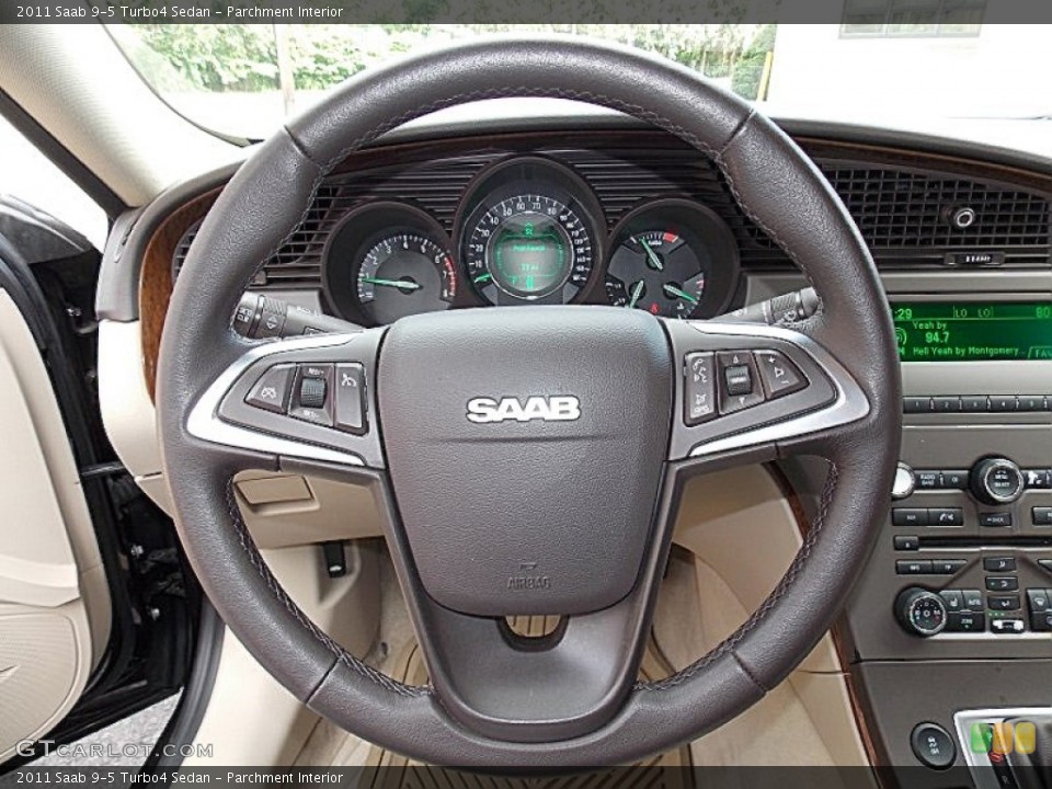 Parchment Interior Steering Wheel for the 2011 Saab 9-5 Turbo4 Sedan #94680394