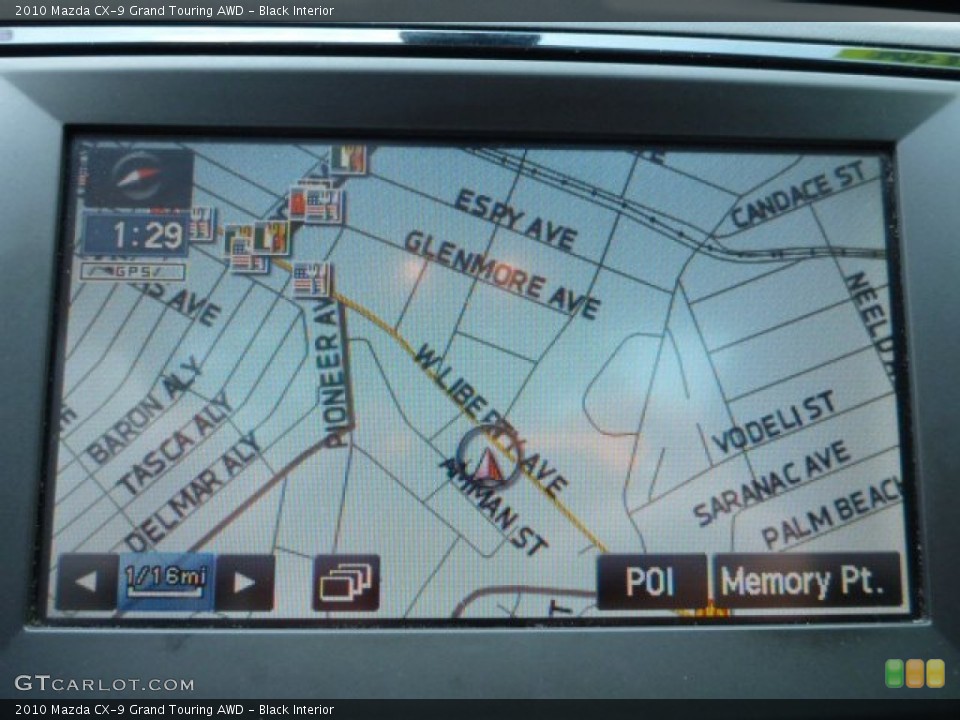 Black Interior Navigation for the 2010 Mazda CX-9 Grand Touring AWD #94683439