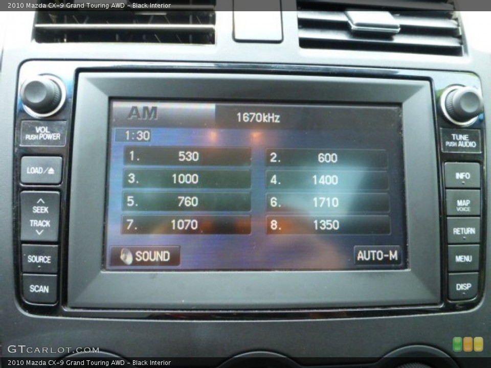 Black Interior Audio System for the 2010 Mazda CX-9 Grand Touring AWD #94683790