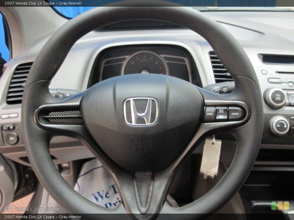 Gray Interior Steering Wheel for the 2007 Honda Civic LX Coupe #94693858