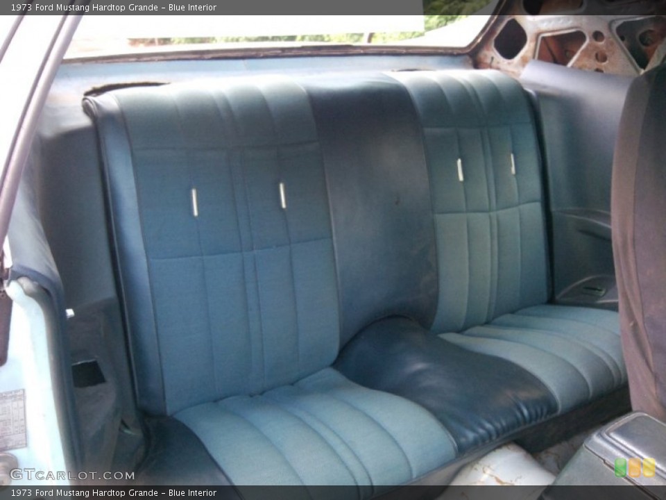 Blue Interior Rear Seat for the 1973 Ford Mustang Hardtop Grande #94701882