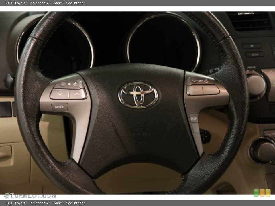 Sand Beige Interior Steering Wheel for the 2010 Toyota Highlander SE #94704120