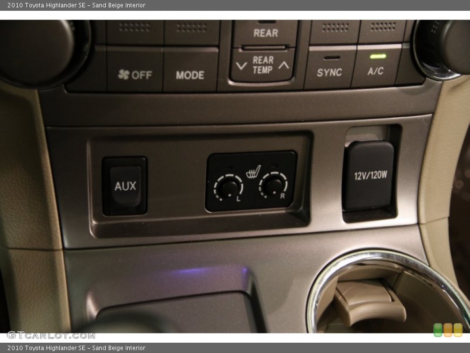 Sand Beige Interior Controls for the 2010 Toyota Highlander SE #94704351