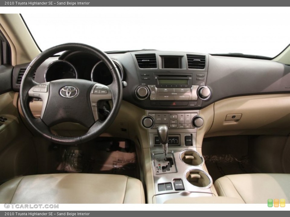 Sand Beige Interior Dashboard for the 2010 Toyota Highlander SE #94704663