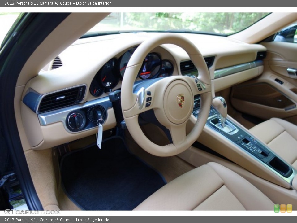Luxor Beige Interior Dashboard for the 2013 Porsche 911 Carrera 4S Coupe #94710810
