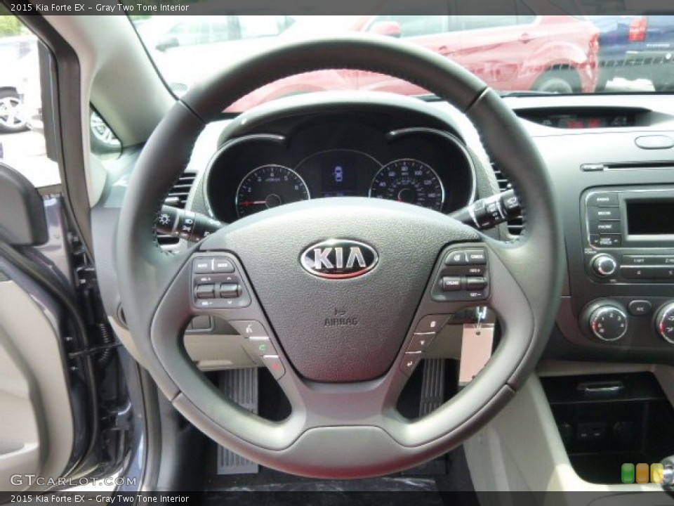 Gray Two Tone Interior Steering Wheel for the 2015 Kia Forte EX #94715178