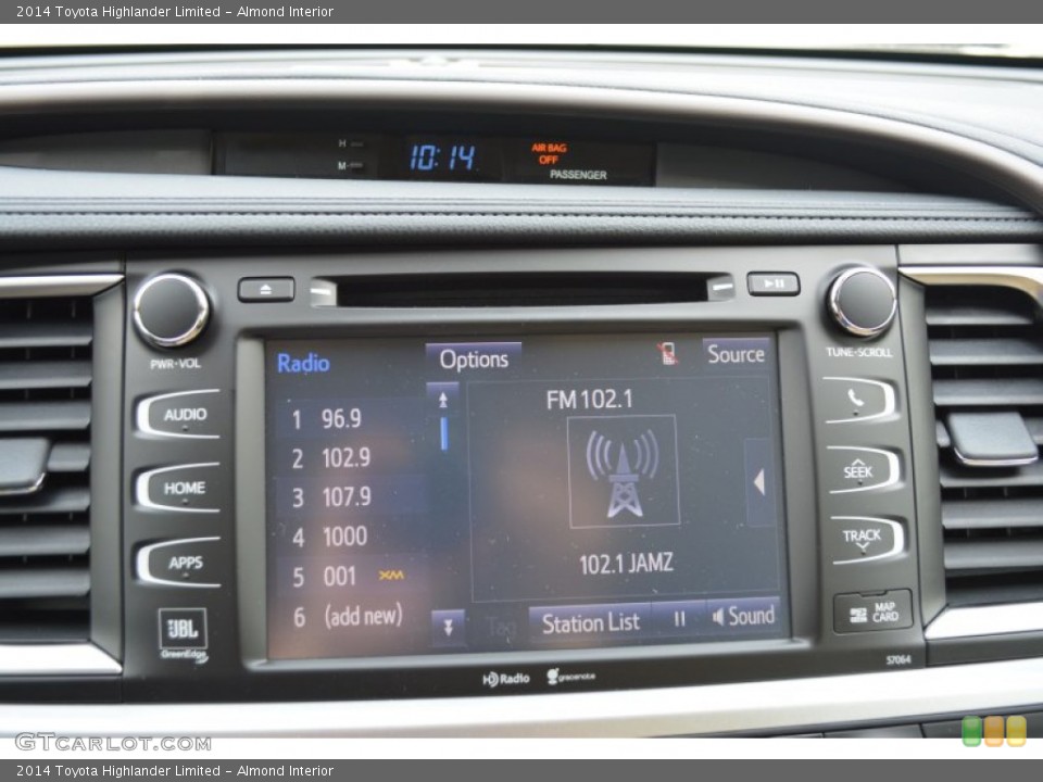 Almond Interior Controls for the 2014 Toyota Highlander Limited #94721580