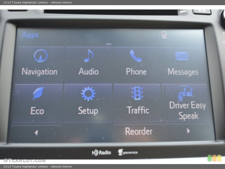 Almond Interior Controls for the 2014 Toyota Highlander Limited #94721601
