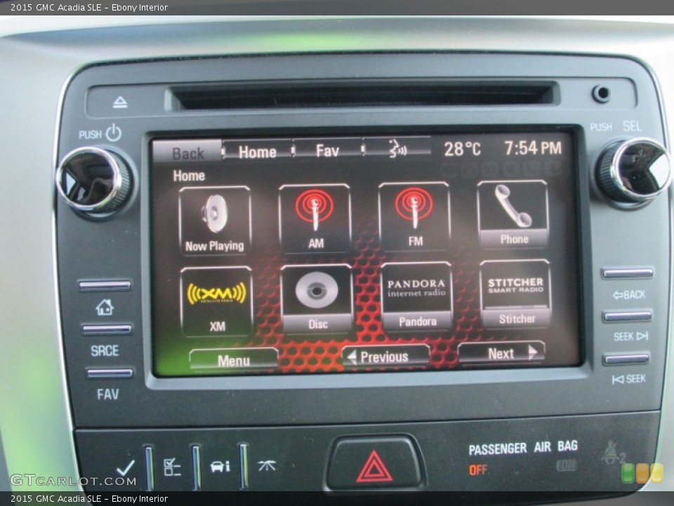 Ebony Interior Controls for the 2015 GMC Acadia SLE #94723992