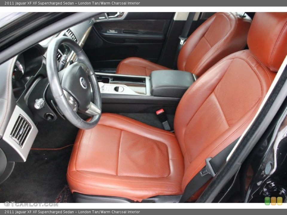London Tan/Warm Charcoal Interior Front Seat for the 2011 Jaguar XF XF Supercharged Sedan #94727559