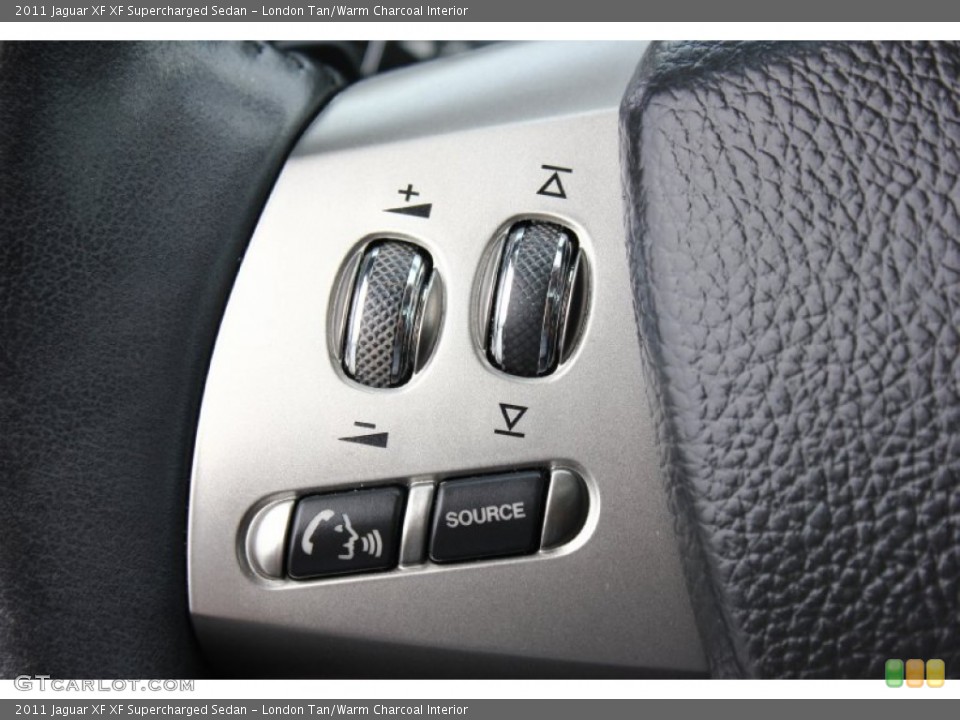 London Tan/Warm Charcoal Interior Controls for the 2011 Jaguar XF XF Supercharged Sedan #94727604