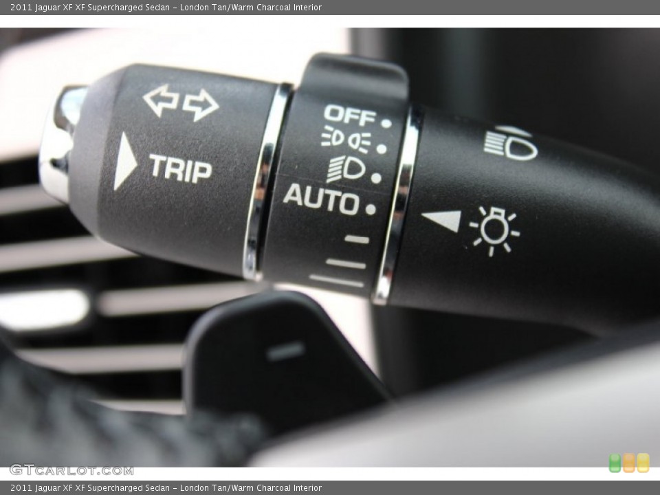 London Tan/Warm Charcoal Interior Controls for the 2011 Jaguar XF XF Supercharged Sedan #94727619