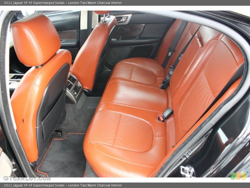 London Tan/Warm Charcoal Interior Rear Seat for the 2011 Jaguar XF XF Supercharged Sedan #94727637