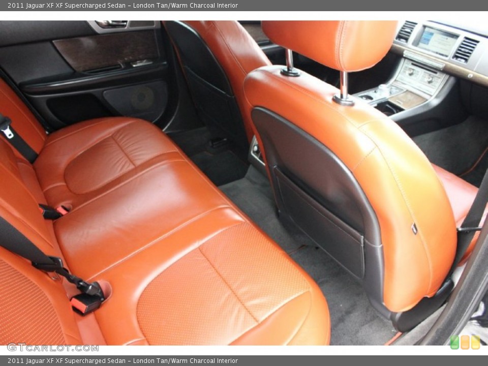 London Tan/Warm Charcoal Interior Rear Seat for the 2011 Jaguar XF XF Supercharged Sedan #94727655
