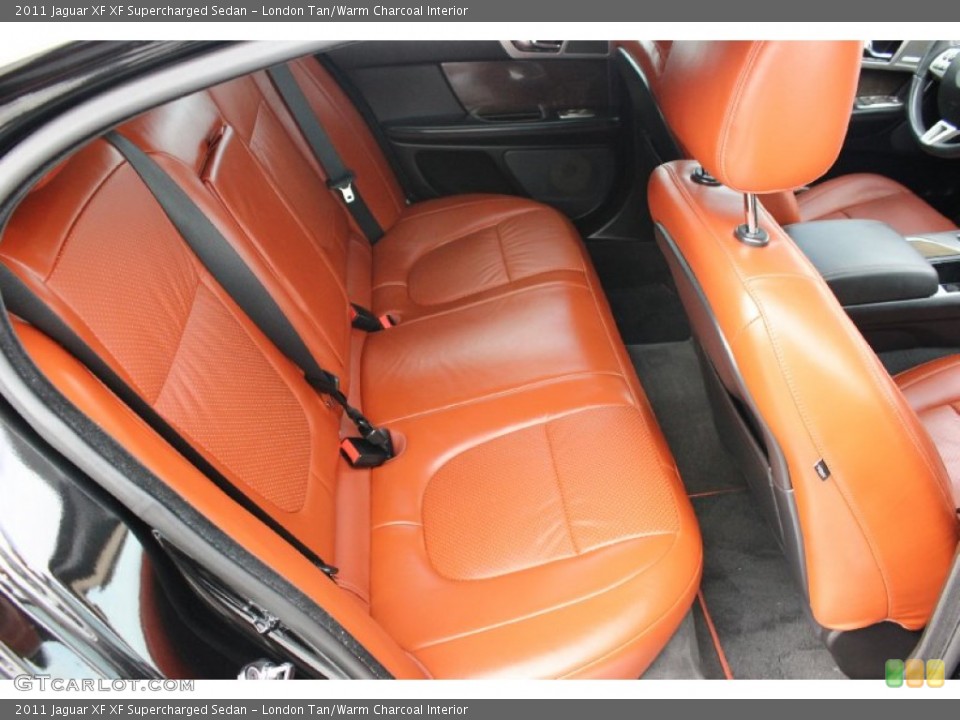 London Tan/Warm Charcoal Interior Rear Seat for the 2011 Jaguar XF XF Supercharged Sedan #94727658