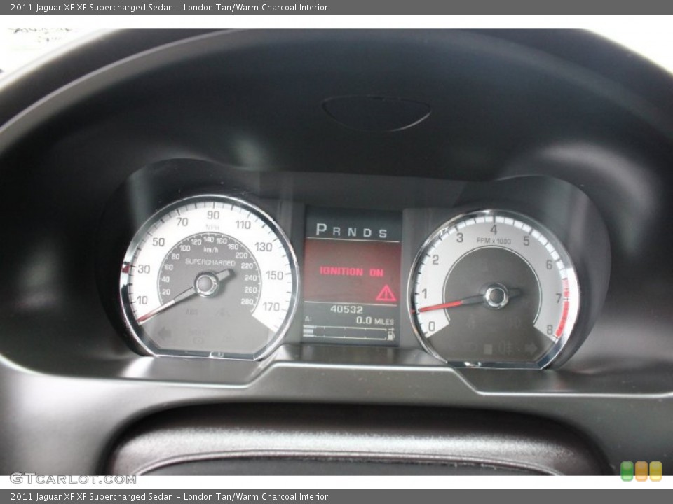 London Tan/Warm Charcoal Interior Gauges for the 2011 Jaguar XF XF Supercharged Sedan #94727679