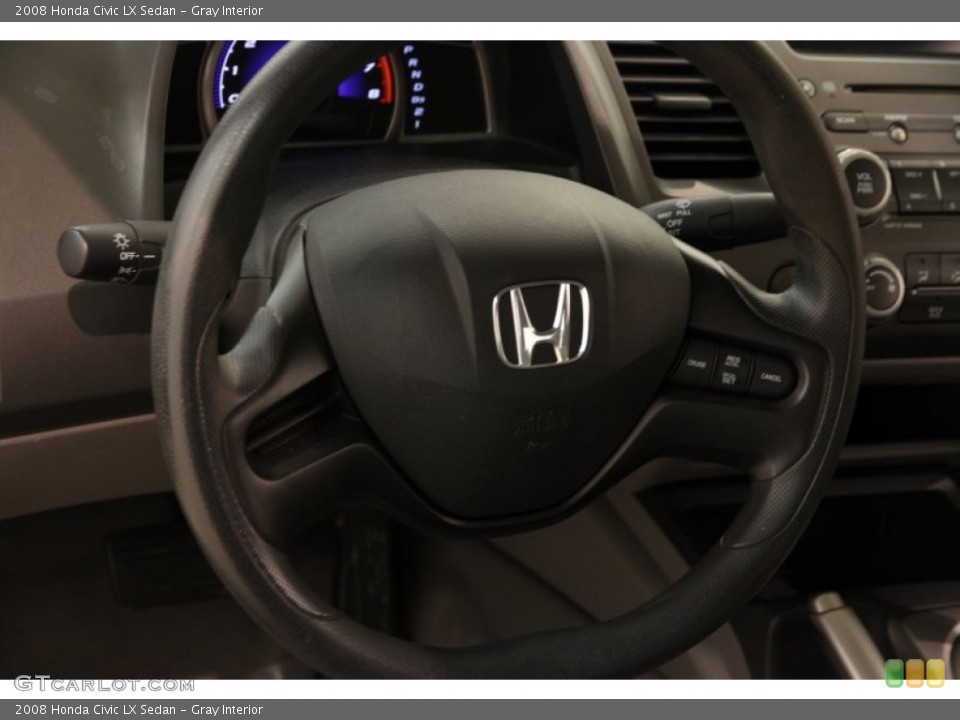 Gray Interior Steering Wheel for the 2008 Honda Civic LX Sedan #94732164