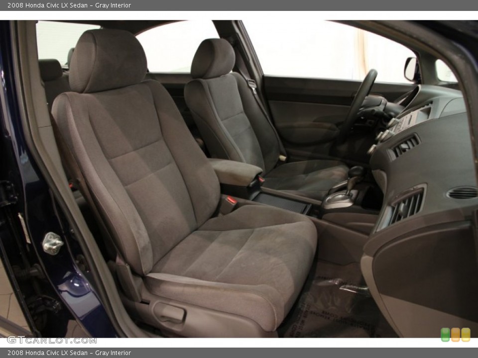 Gray Interior Front Seat for the 2008 Honda Civic LX Sedan #94732269