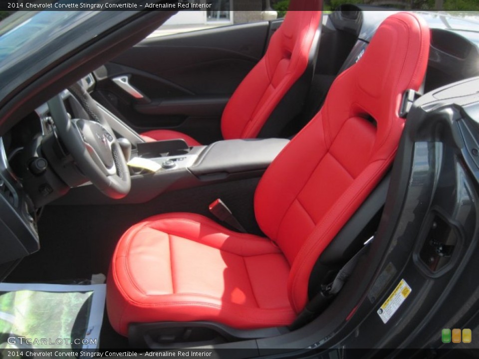 Adrenaline Red Interior Front Seat for the 2014 Chevrolet Corvette Stingray Convertible #94733959