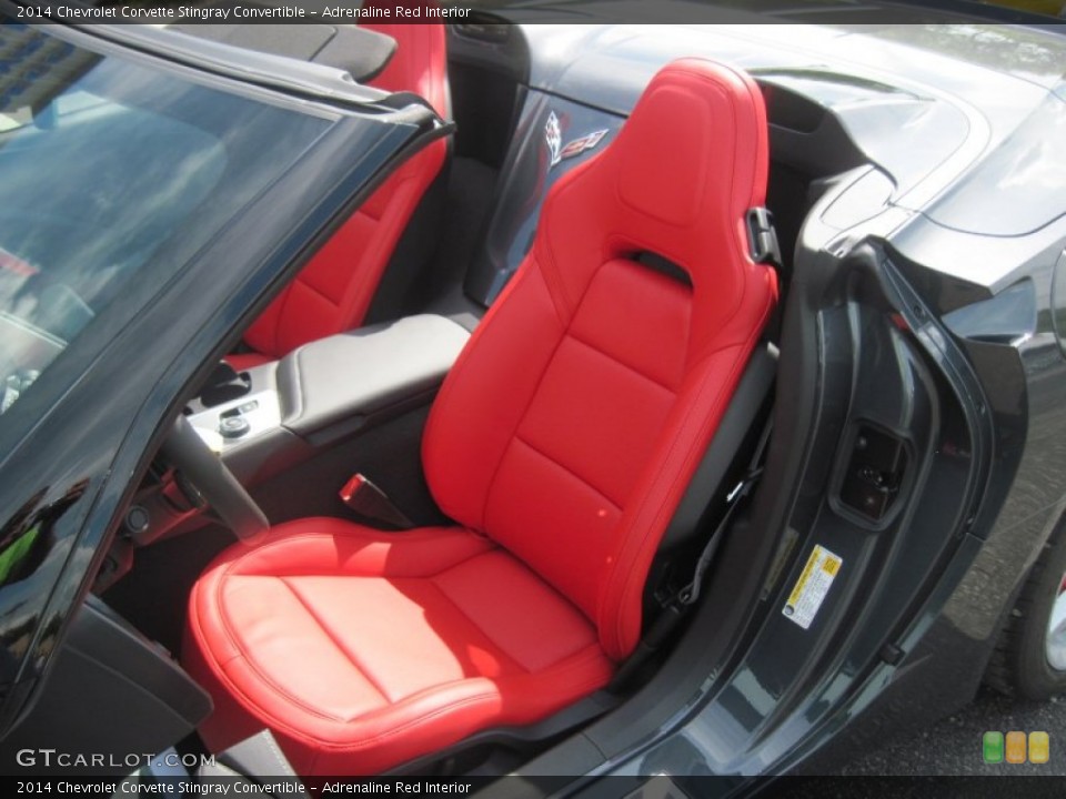 Adrenaline Red Interior Front Seat for the 2014 Chevrolet Corvette Stingray Convertible #94733984