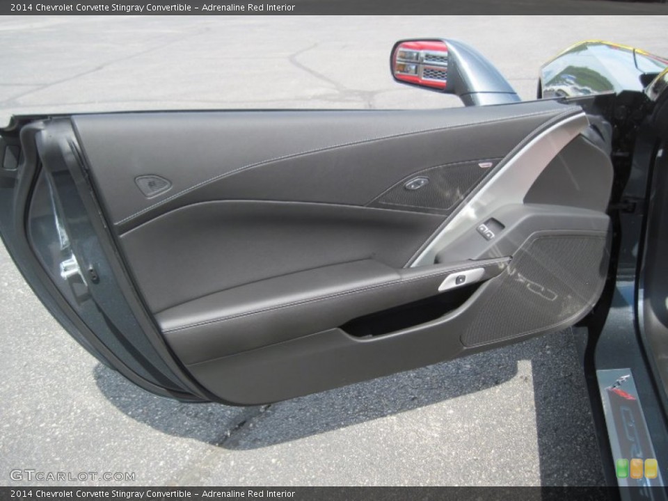 Adrenaline Red Interior Door Panel for the 2014 Chevrolet Corvette Stingray Convertible #94734013
