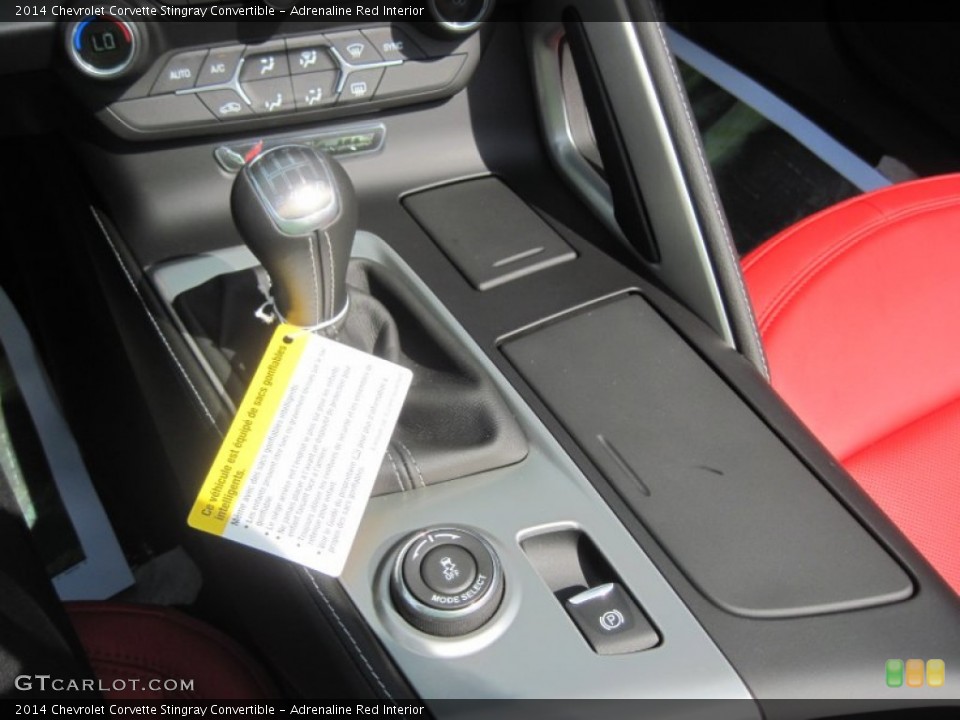 Adrenaline Red Interior Transmission for the 2014 Chevrolet Corvette Stingray Convertible #94734052
