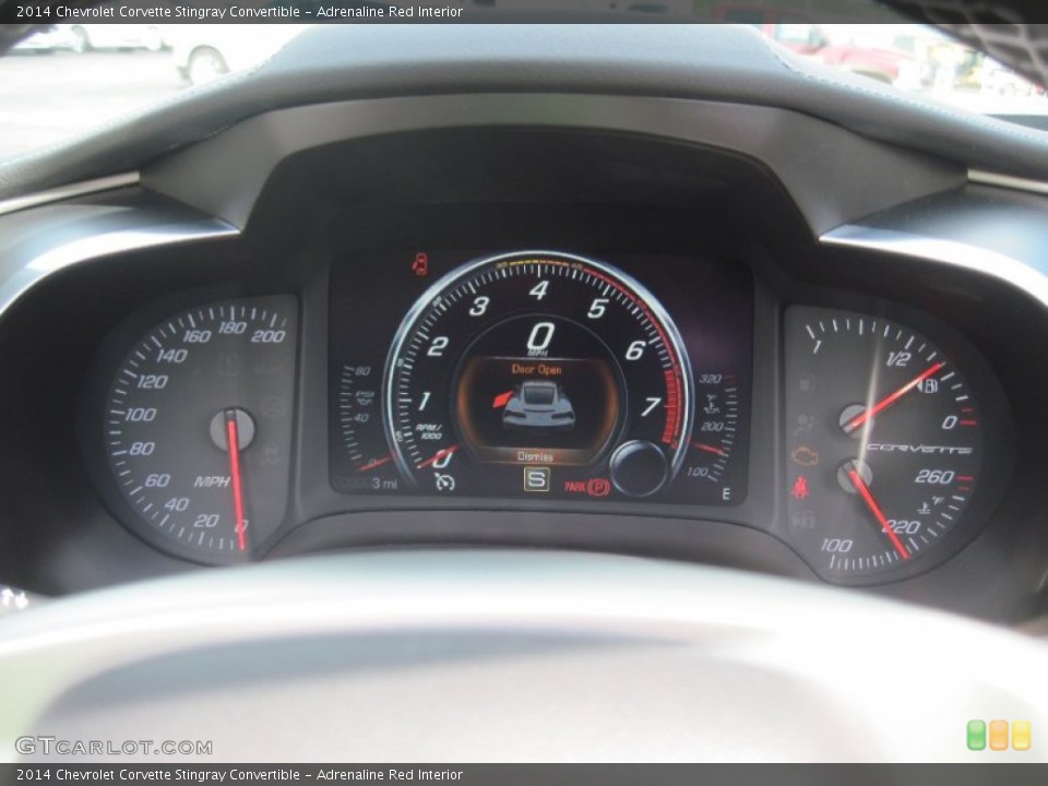 Adrenaline Red Interior Gauges for the 2014 Chevrolet Corvette Stingray Convertible #94734097