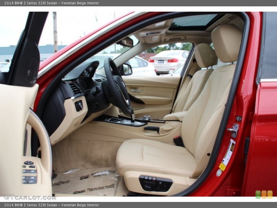 Venetian Beige Interior Front Seat for the 2014 BMW 3 Series 328i Sedan #94735462