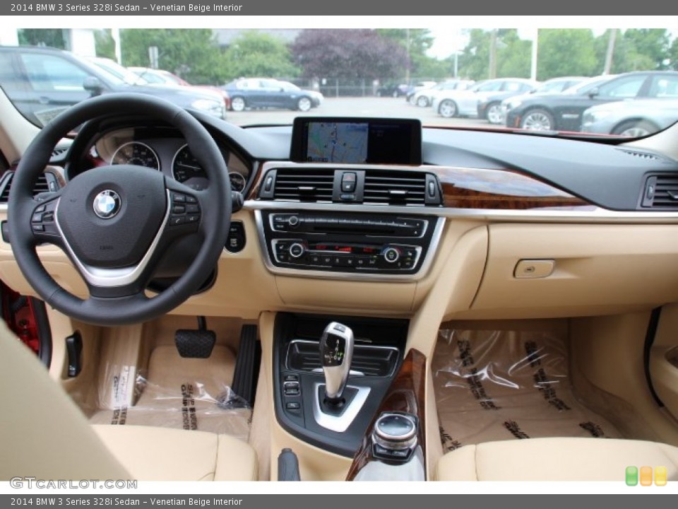 Venetian Beige Interior Dashboard for the 2014 BMW 3 Series 328i Sedan #94735519