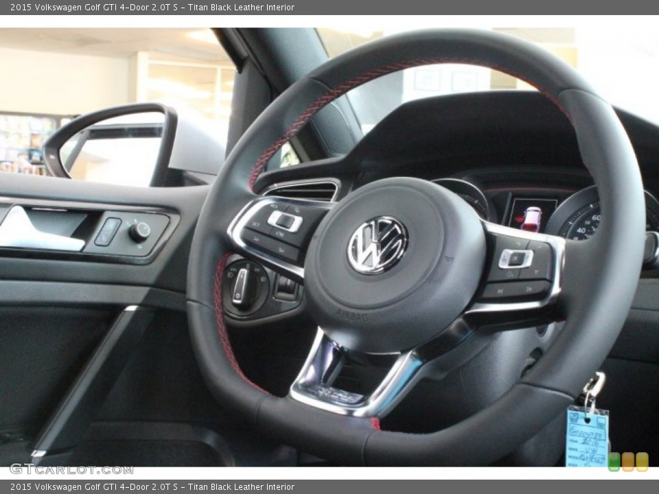 Titan Black Leather Interior Steering Wheel for the 2015 Volkswagen Golf GTI 4-Door 2.0T S #94737901