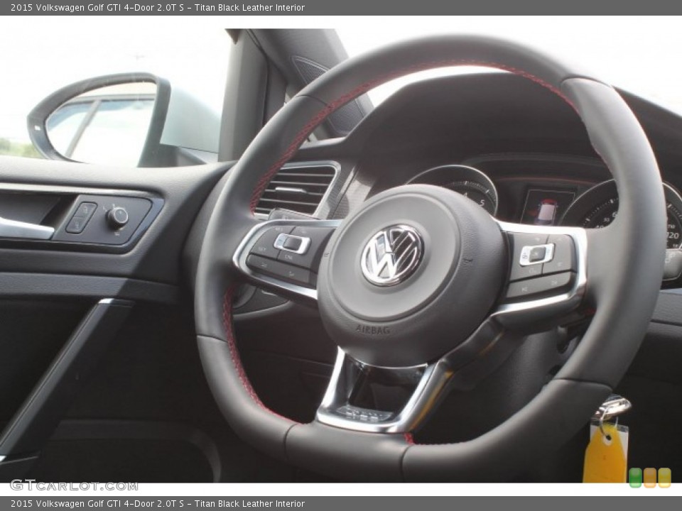 Titan Black Leather Interior Steering Wheel for the 2015 Volkswagen Golf GTI 4-Door 2.0T S #94738420
