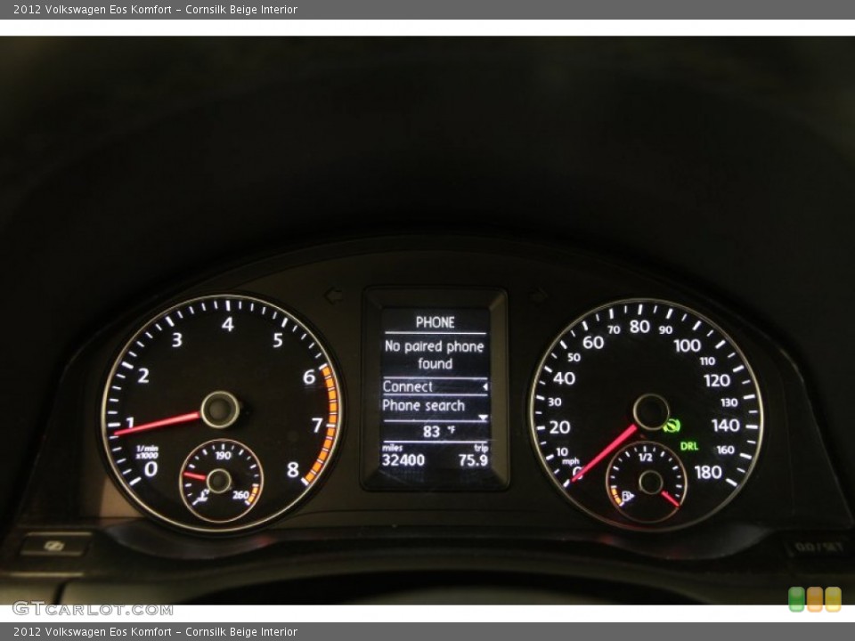 Cornsilk Beige Interior Gauges for the 2012 Volkswagen Eos Komfort #94738552