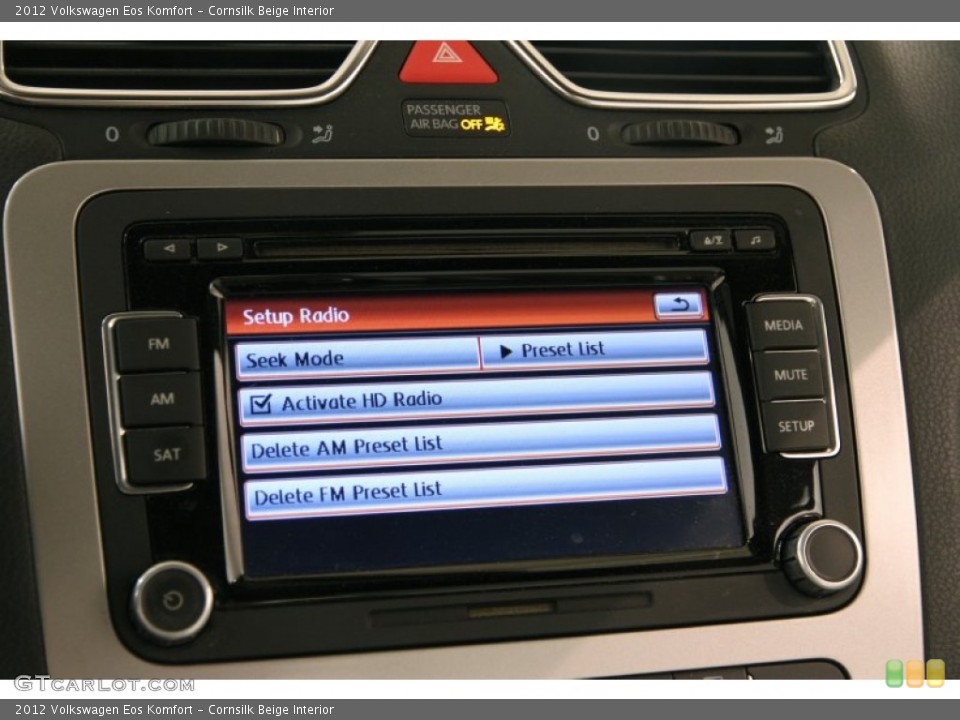 Cornsilk Beige Interior Controls for the 2012 Volkswagen Eos Komfort #94738618